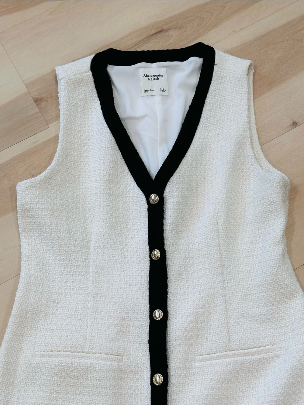 Abercrombie & Fitch The A&F Mara Tweed Mini Dress Sz L Vintage inspired Business - Picture 7 of 12